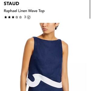 STAUD Raphael Linen Wave top